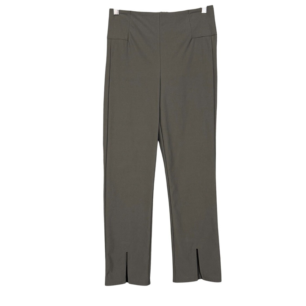 Athleta Pants Womens 4 Grey Wander Split Ankle Slim Straight Crop Hiking Travel
